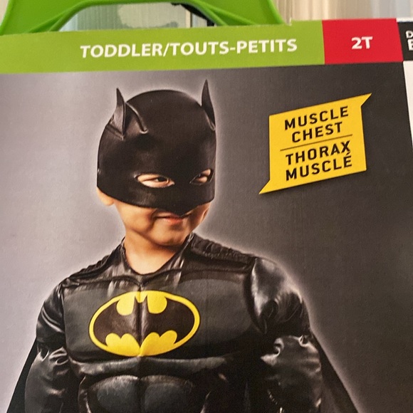 Batman DC Padded Muscle Chest Boys Halloween Costume Size 2T - Picture 3 of 10